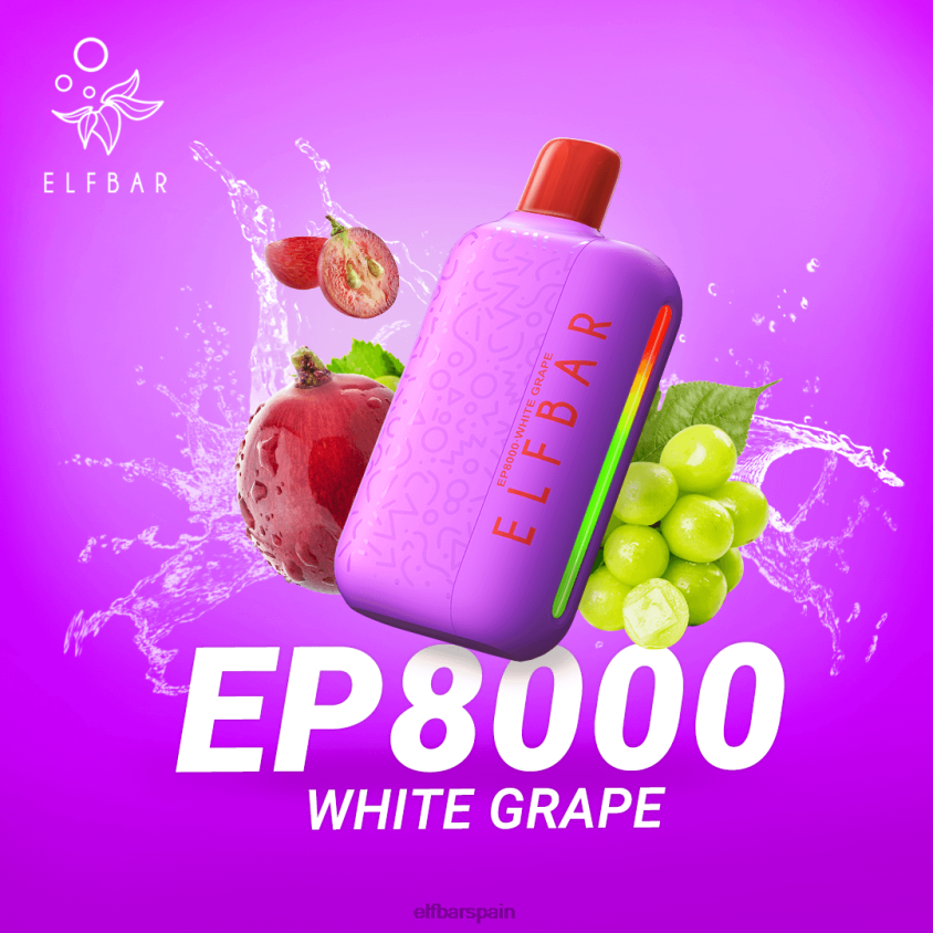 vape desechable nuevos soplos ep8000 VD2T673 ELFBAR uva blanca